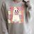 Boooks Halloween Ghost Pun Boo Books Groovy Ghost Raglan Sleeve Sweatshirt Heather Forest