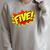 Boy Five Superhero Comic Book Hero 5th Birthday Boy 5 Years Raglan Sleeve Sweatshirt Heather Forest
