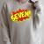 Boy Seven Superhero Comic Book Hero 7th Birthday Boy 7 Years Raglan Sleeve Sweatshirt Heather Forest