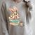 Bunny With Books And Coffee Reading Booknerd Bookish Easter Raglan Sleeve Sweatshirt Heather Forest