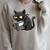 Cat Reading a Book Nerd Kitty Bookworm Raglan Sleeve Sweatshirt Heather Forest