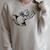 Cat Reading a Book Print Raglan Sleeve Sweatshirt Heather Forest