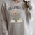 Chapter 75 Book Lovers & Readers 75th Birthday Wildflowers Raglan Sleeve Sweatshirt Heather Forest
