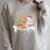 Christmas Tree Snowman Reindeer Book Stack Librarian Raglan Sleeve Sweatshirt Heather Forest