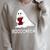 Cute Bookish Halloween Ghost Readers And Book Lovers Raglan Sleeve Sweatshirt Heather Forest