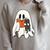 Cute Ghost Cat Reading Book Spooky Season Halloween Costume Raglan Sleeve Sweatshirt Heather Forest Cute Ghost Cat Reading Book Spooky Season Halloween Costume Raglan Sleeve Sweatshirt Heather Forest