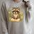 Cute Raccoon Reading Book Flowers Floral Raglan Sleeve Sweatshirt Heather Forest