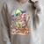 Cute Summer Relaxing Gnome Art For Book Lovers Raglan Sleeve Sweatshirt Heather Forest