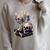 Dark Academia Aesthetic Gothic Book Candle Skull Red Rose Raglan Sleeve Sweatshirt Heather Forest