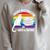 Easily Distracted By Cats And Books – Retro Sunset Rainbow Raglan Sleeve Sweatshirt Heather Forest