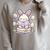 Easter Bunny Reading Book Cute Pastel Eggs Raglan Sleeve Sweatshirt Heather Forest