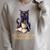 DO YOU EVEN READ BRO Cat Lover's Reading Books Raglan Sleeve Sweatshirt Heather Forest