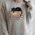 Floral Cat Sleeping On Books Raglan Sleeve Sweatshirt Heather Forest