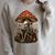 Floral Mushroom Skeleton Reading Books Gothic Humor Raglan Sleeve Sweatshirt Heather Forest