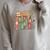Floral Sloth Sleeping On Books Raglan Sleeve Sweatshirt Heather Forest