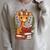 Giraffe Reading Book Graphic Giraffe With Book Floral Raglan Sleeve Sweatshirt Heather Forest