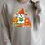 Halloween Ghost Cat Reading Book Women Girls Cute Raglan Sleeve Sweatshirt Heather Forest