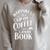 Happiness Is A Cup Of Coffee And A Good Book Slogan Raglan Sleeve Sweatshirt Heather Forest