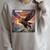 Hawk Bear Hybrid Comic Book Style Raglan Sleeve Sweatshirt Heather Forest
