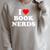 I Heart Book Nerds Book Readers Cute Raglan Sleeve Sweatshirt Heather Forest