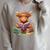 Highland Cow Book Floral Bookworm Librarian Cute Easter Day Raglan Sleeve Sweatshirt Heather Forest