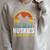 Huskies And Books Husky Mom Husky Dad Retro Vintage Reading Raglan Sleeve Sweatshirt Heather Forest