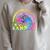 I'm With The Banned Books Retro Tie Dye Wildflowers Raglan Sleeve Sweatshirt Heather Forest