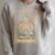 The Introvert Skeleton Tarot Card Coffee Book Lover Raglan Sleeve Sweatshirt Heather Forest