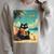 Japanese Cat Book Summer Beach Vacation Cruise Raglan Sleeve Sweatshirt Heather Forest