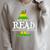 I Just Like To Read READING ELF Book Lover Christmas Holiday Raglan Sleeve Sweatshirt Heather Forest