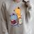 Kawaii Kittens Cats Tea And Books Cartoon Cat For Men Women Girls Kids Raglan Sleeve Sweatshirt Heather Forest