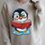 Kawaii Penguin In Cartoon Style With Book And Glasses Raglan Sleeve Sweatshirt Heather Forest