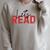 Let's Read National Read A Book Day Reading Month Freedom Raglan Sleeve Sweatshirt Heather Forest