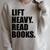 Lift Heavy Read Books Gym Apparel Weightlifters And Readers Raglan Sleeve Sweatshirt Heather Forest
