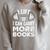 I Lift So I Can Carry More Books Premium Tri-Blend Raglan Sleeve Sweatshirt Heather Forest