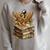 A Lively-Creative Gold Fantasy-Dragon On Story-Books Raglan Sleeve Sweatshirt Heather Forest