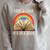 Take A Look It In A Book Retro Rainbow Reading Teacher Raglan Sleeve Sweatshirt Heather Forest