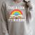 Take A Look Its In A Book Rainbow Reading Bookworm Book Raglan Sleeve Sweatshirt Heather Forest