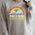 Take A Look It's A Book Retro Rainbow T-Shirt Raglan Sleeve Sweatshirt Heather Forest