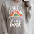 Take A Look Its In A Book Retro Reading Bookworm Librarian Raglan Sleeve Sweatshirt Heather Forest