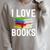 I Love Books Librarian Raglan Sleeve Sweatshirt Heather Forest
