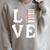 Love Books Stack Literature Reading Themed Pictograph Raglan Sleeve Sweatshirt Heather Forest