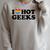 I Love Hot Geeks Cute Pride Gamer Book Nerd Fandom Fan Premium Tri-Blend Raglan Sleeve Sweatshirt Heather Forest