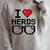 I Love Nerds For Science Or Book Lovers And Knowledge Geeks Raglan Sleeve Sweatshirt Heather Forest