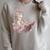 Marie Antoinette Reading A Book Raglan Sleeve Sweatshirt Heather Forest