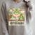 Matcha Drinking Maine Coon Cat Reading Books Aesthetic Raglan Sleeve Sweatshirt Heather Forest