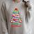 Merry Christmas Tree Book Reading Librarian Raglan Sleeve Sweatshirt Heather Forest