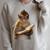 Monkey Reading Book Writing Journal Book Lover Writer Raglan Sleeve Sweatshirt Heather Forest