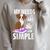 My Needs Are Simple Dog Coffee Books Humor Raglan Sleeve Sweatshirt Heather Forest