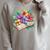 Open Book With Colorful Hibiscus Flowers Bloom Raglan Sleeve Sweatshirt Heather Forest